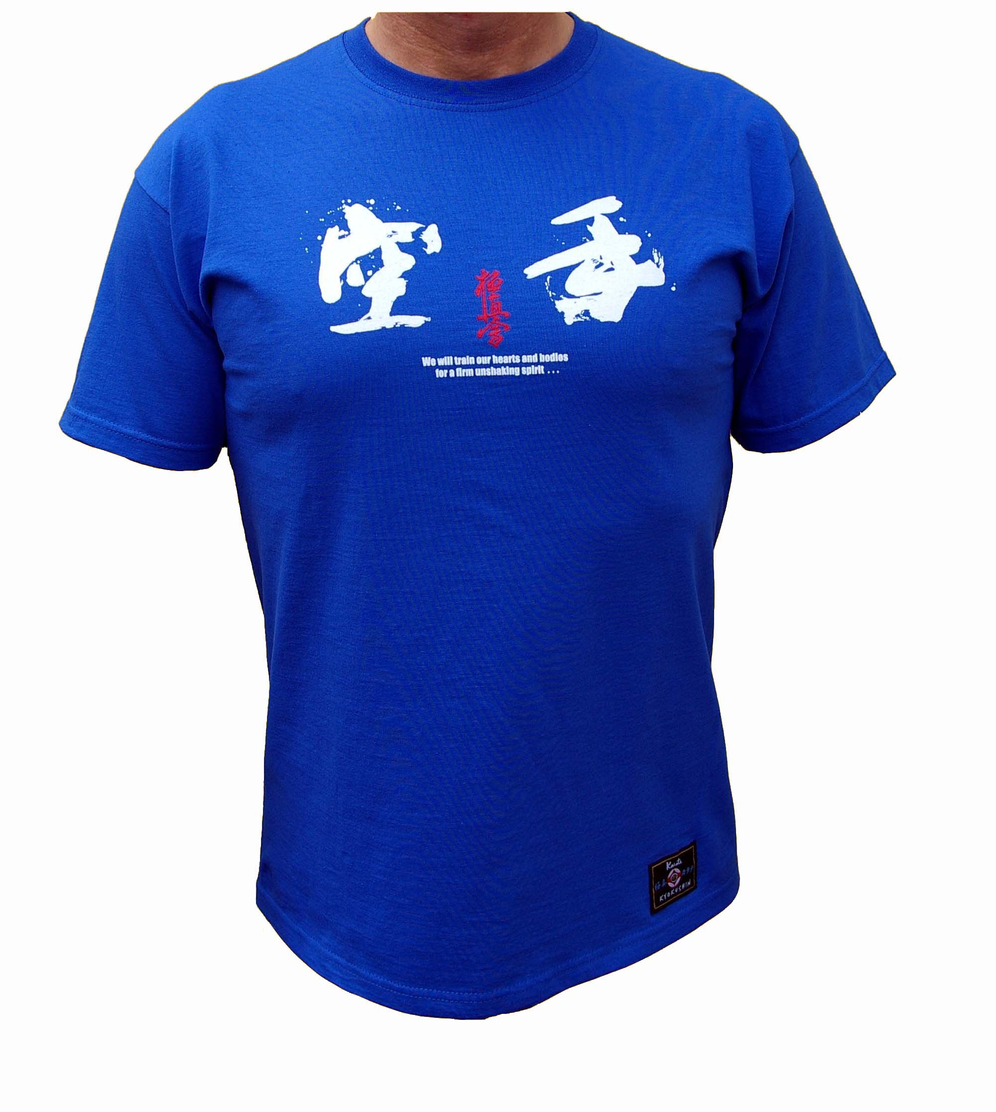 Kyokushin Goods Royal Blue Kyokushin Karate T-Shirt, Kyokushin, Oyama, Japan, Budo