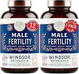 Fertility Supplements for Men Prenatal Vitamins - Conception for Him Male Fertility Support Supplement - Zinc, Maca, Ashwagandha, L Arginine - 2-Pack, 240 Pills