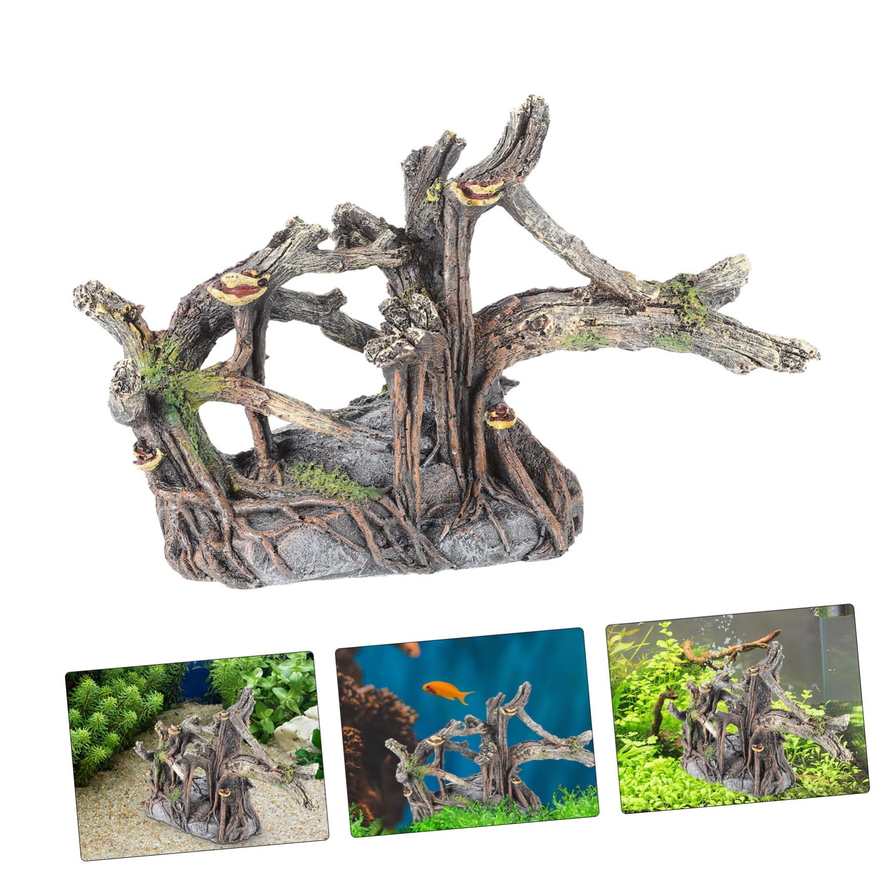 1pezzi Decorazione Per Acquario in Resina Arbusto Artificiale Per Acquario e Vasche Per Pesci Decorazione Paesaggistica Per