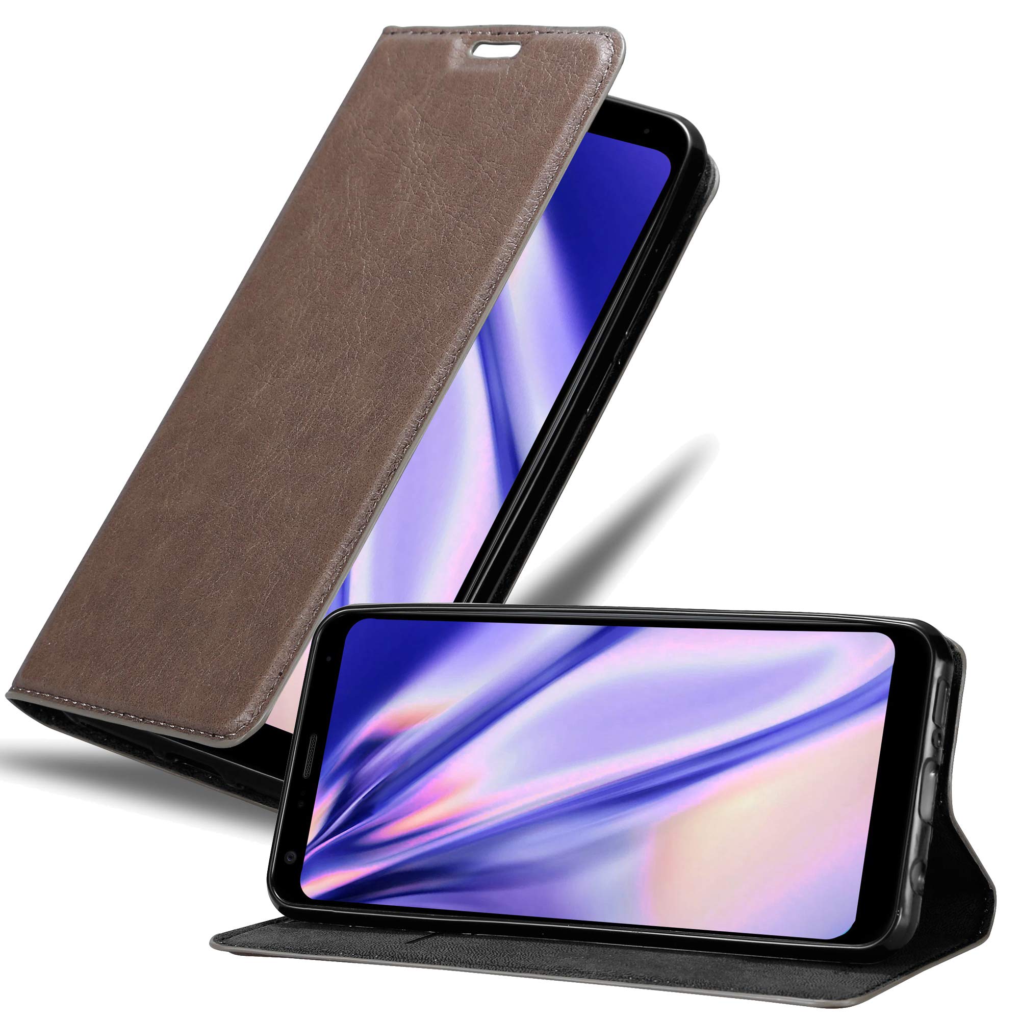 Cadorabo Custodia Libro Portafoglio Per LG Q7/a – Rossa Mela – Con Vani Carte E Chiusura Magnetica