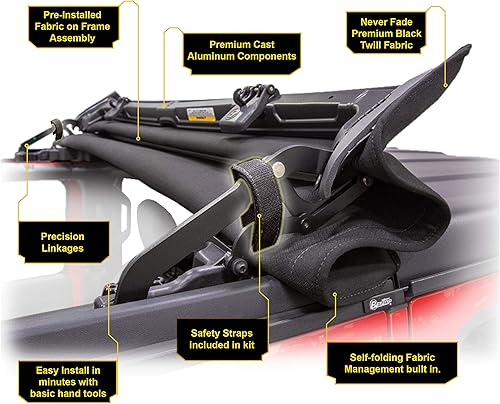 Miniatura 5 de Bestop 5245335 Sunrider for Hardtop for 2007-2018 Wrangler JK 2-Door & Unlimited Negro diamond,Negro (Black Twill)