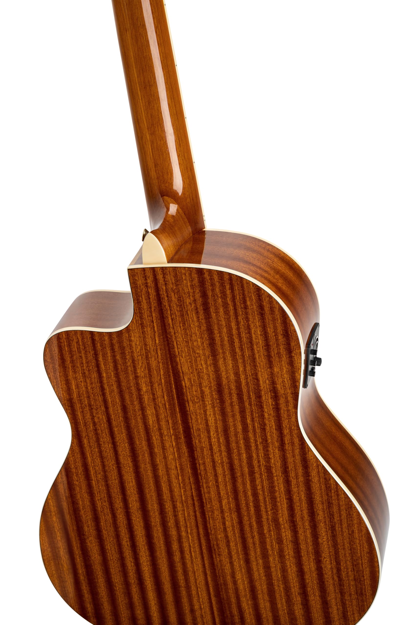 Ortega Guitars Family Series Pro - Guitarra de concierto de tamaño completo (electroacústica, abeto y caoba, incluye funda (RCE141NT)