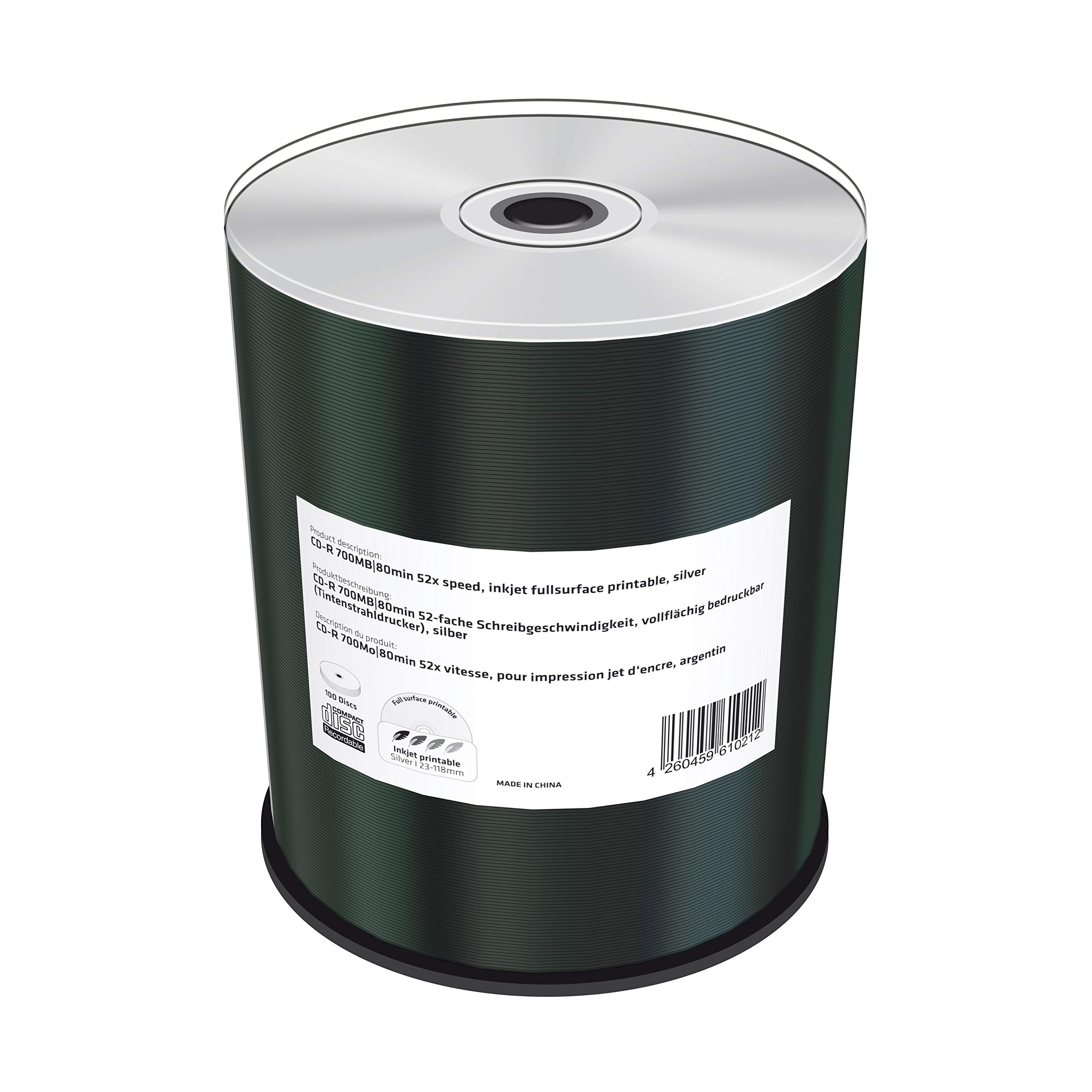 Buy CDR 700MB80min 52x Write Speed, Silver, Full Surface Printable