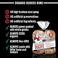 Vista 7 de Dave's Killer Bread Burger Buns Done Right - Paquete de 8 panes para hamburguesa, 17.6 onzas
