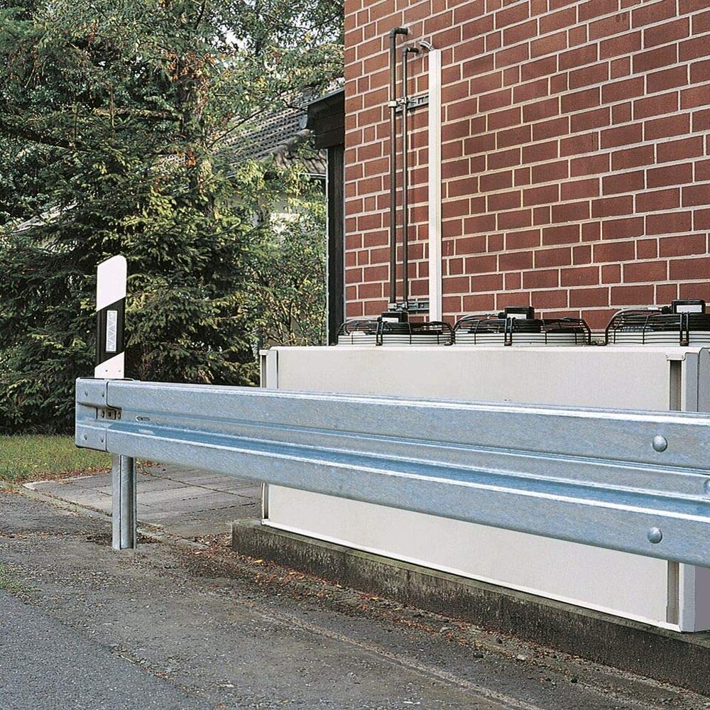 Schutzplanken Komplett-Set 2,80 Meter Länge, zum Einrammen, Profil B aus Stahl, Art.-Nr. 38556 | Leitplanke | Stahlschutzplanke