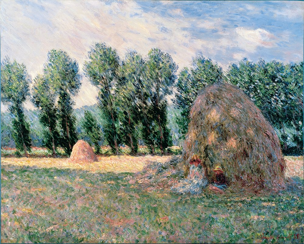 Claude Monet Les Meules tableau grand format pour salon chaleureux et déco raffinée