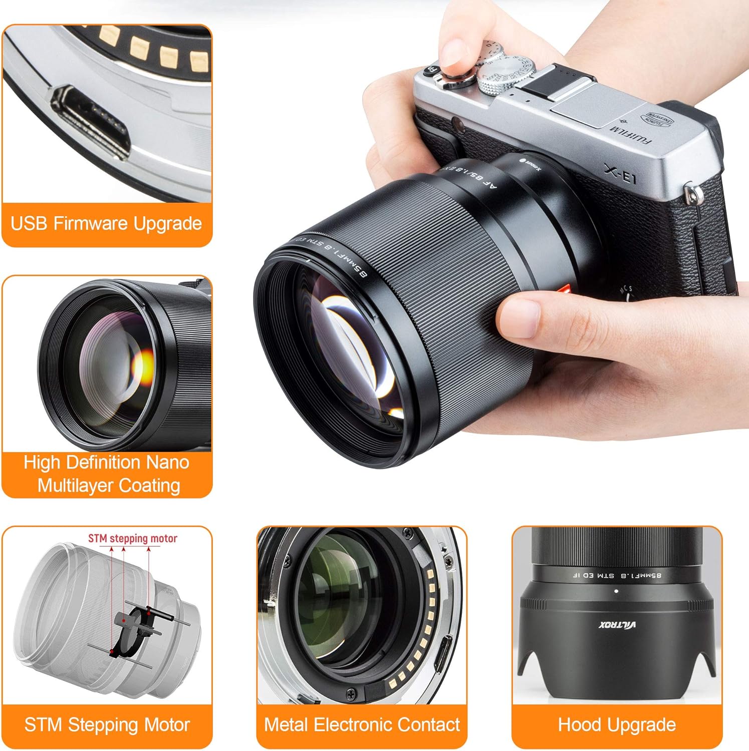 Best Cyber Monday 🔥 VILTROX 85mm f1.8 Mark II for Fuji x Mount 85mm ii Lens AF Auto Lens Portrait Fixed Focus Lens for Fujifilm Fuji X Mount Camera X-T3 X-T2 X-T30 X-T20 X-T10 X-T100 X-PRO2