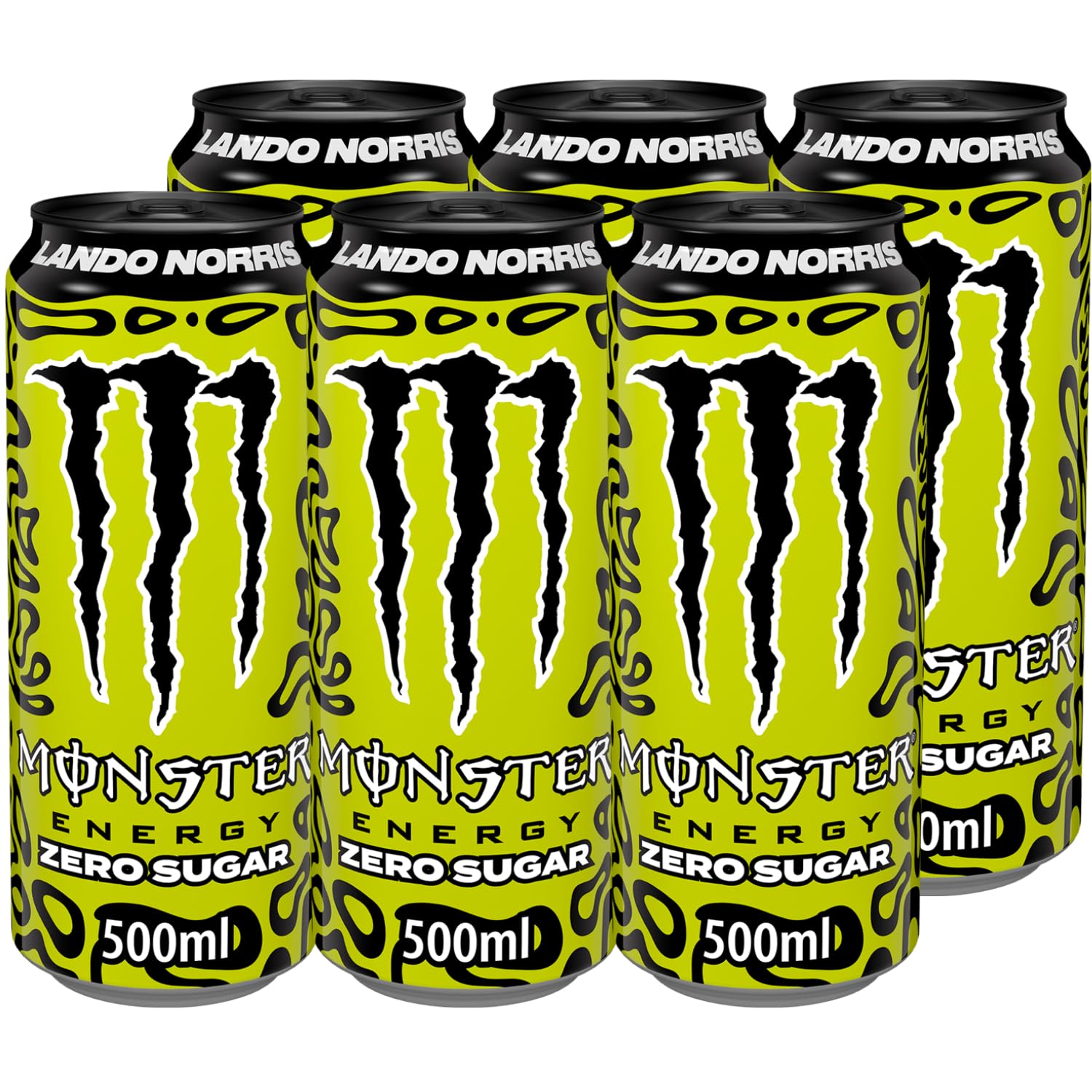 Monster Energy Lando Norris Edition Zero Sugar (Pack of 6) 500ml Each Can By COUGAR – Zero Sugar Energy Drink with Refreshing Taste, Carbonated Beverage with Caffeine & B Vitamins – Large Performance Drink for Workouts, Gaming & Long Days - (IMPORTED-UK)-image-36