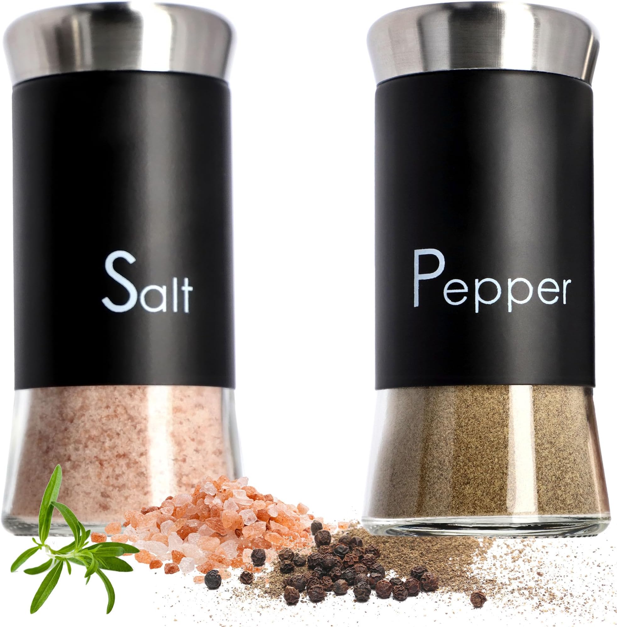 Round Salt and Pepper Shakers Set of 2 Tablecraft 132S&P Glass Salt