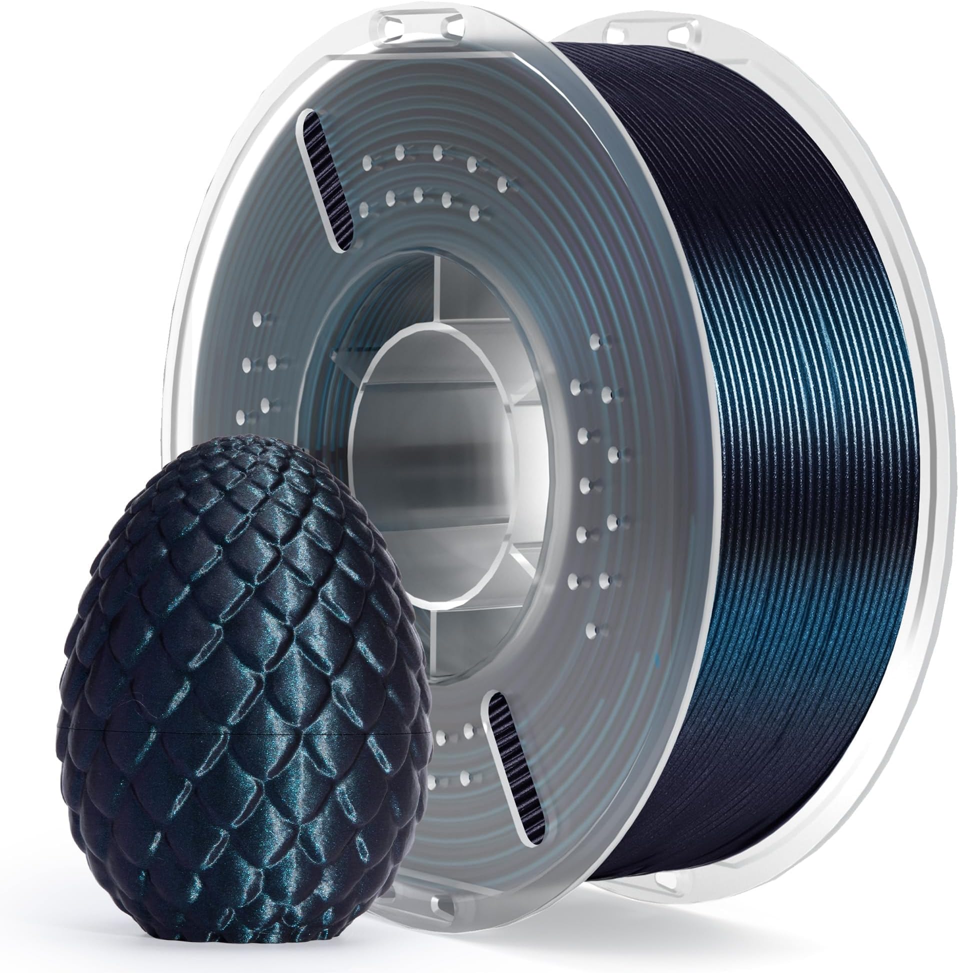 ELEGOO PLA Filament 1.75mm Galaxy Black 1KG, Shiny 3D Printer Filament Dimensional Accuracy +/- 0.02mm, 1kg Spool(2.2lbs) 3D Printing Filament for Most FDM 3D Printers