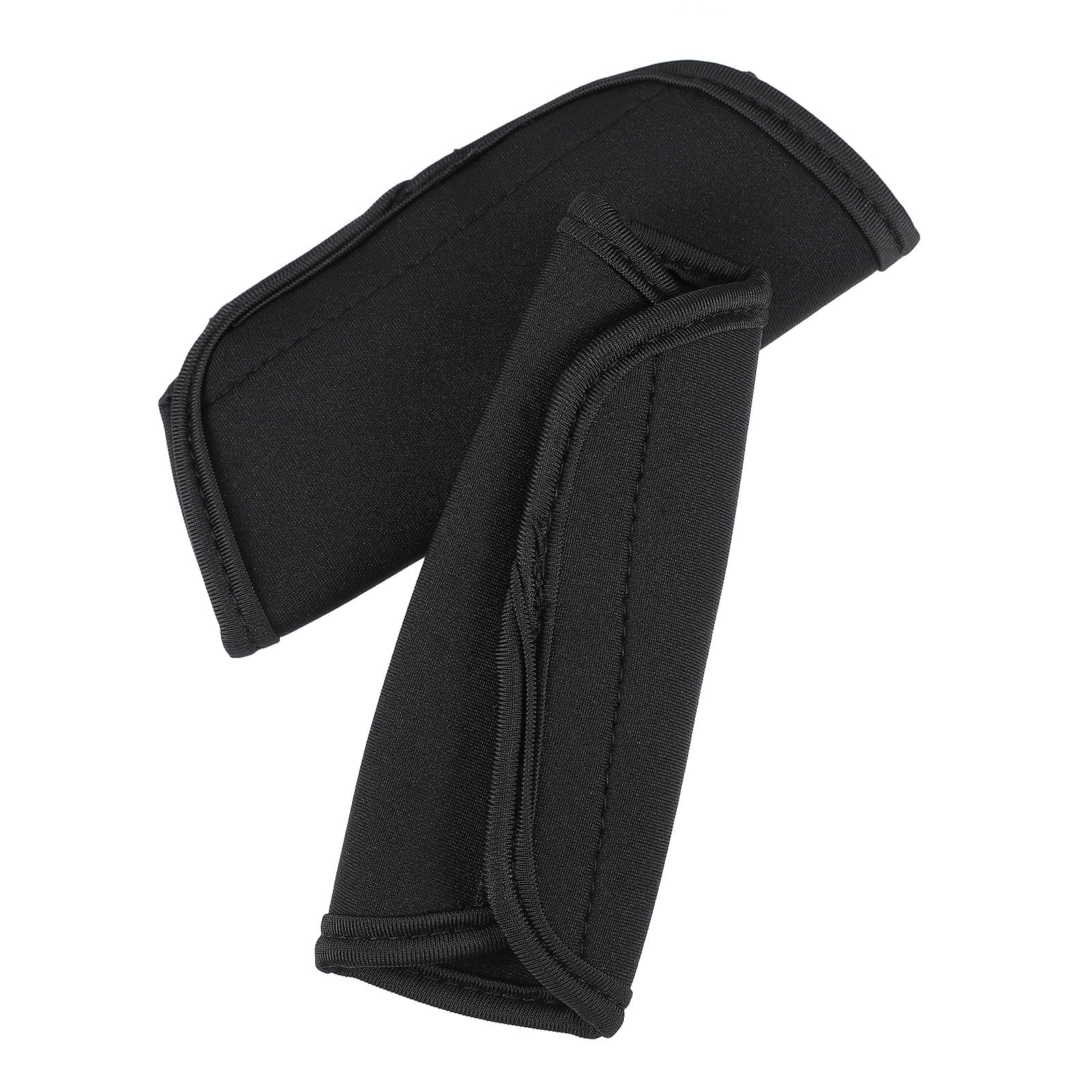 ABOOFAN 2pcs Stroller Handle Covers Comfortable Cart Grab Bar Covers Anti-Slip Neoprene Handle Protector with Sticky Tape Foldable for Storage Black for Umbrella and Stroller