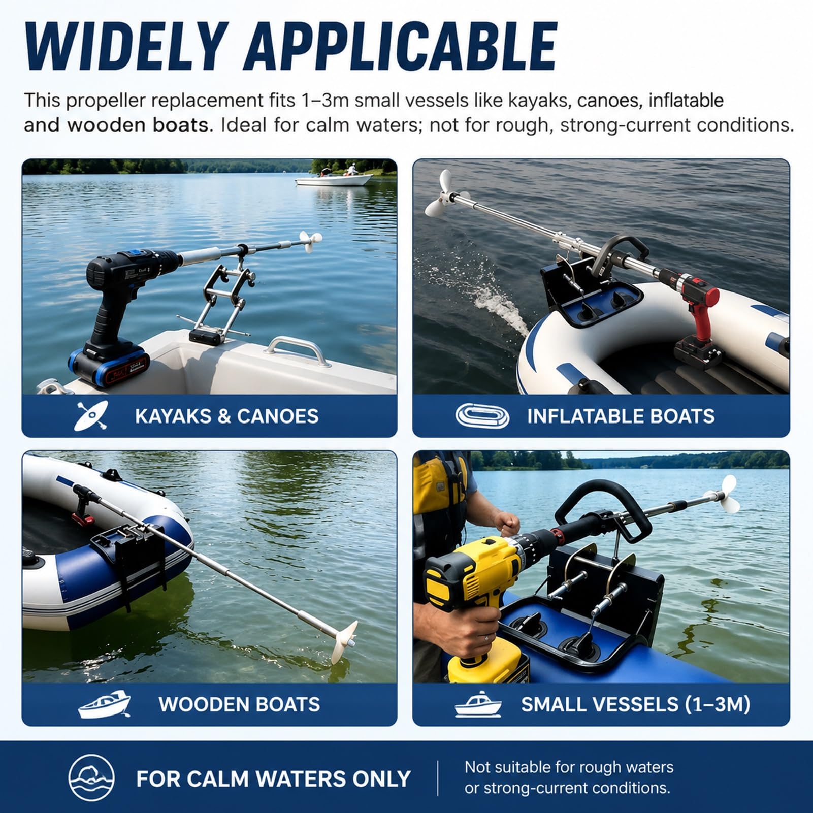 Bohrmaschine Propeller Tragbarer, Außenbord Bootspropeller