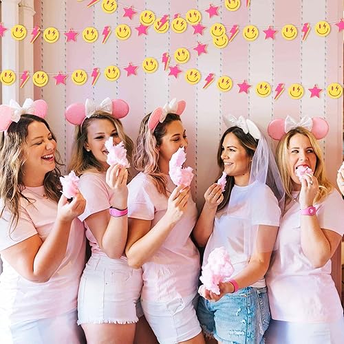 Miniatura 4 de AsodSway Decoración de fiesta de guirnalda de preppy, 4P, sonrisa preppy, iluminación de rostro, guirnalda de estrellas, decoración de habitación