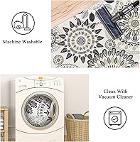 Vista 7 de Bsmathom - Juego de 3 alfombras de cocina boho, alfombras de cocina antideslizantes de estilo granja y tapetes, alfombras de cocina lavables