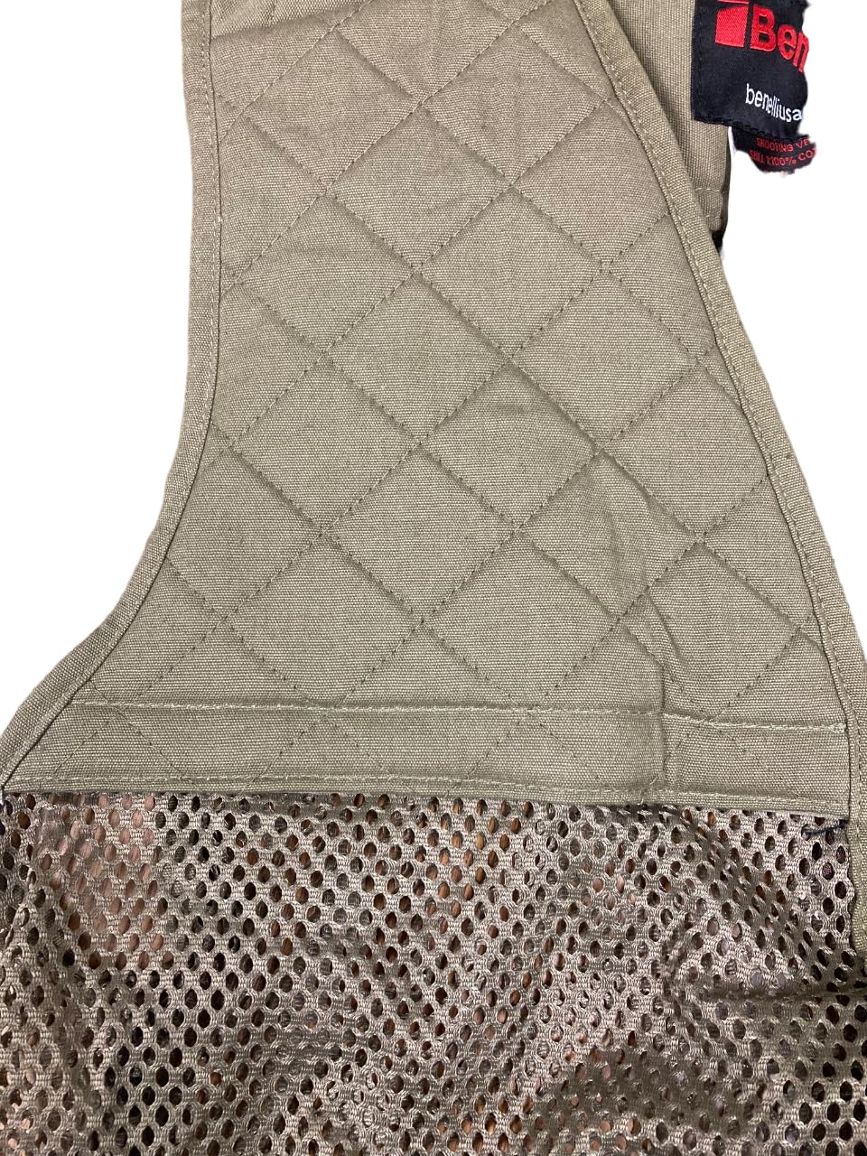 Mens Shooting Vest Olive Breathable Mesh & Cotton Padded Shoulders Vest for Range Skeet and Trap Shooting product thumbnail 3