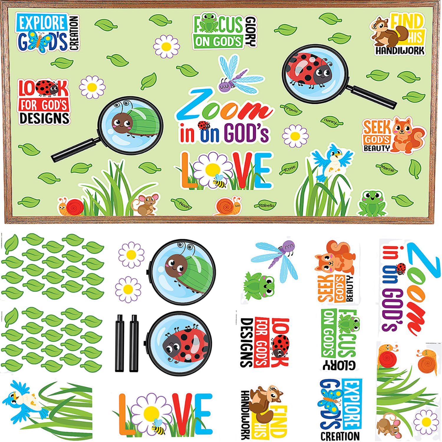 Zoom in VBS Classroom Bulletin Board Set - 59 Pieces, Vacation Bible School Supplies
