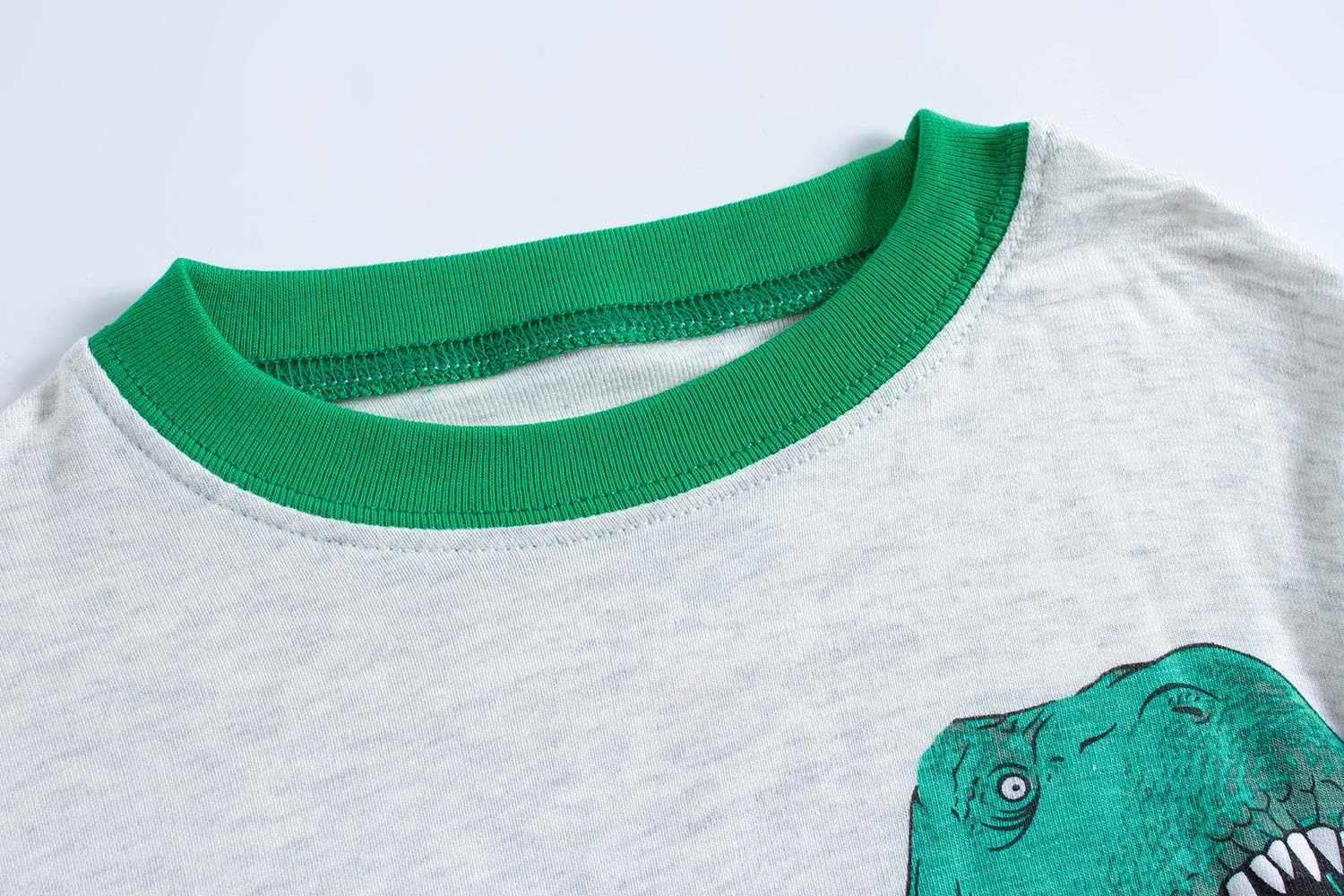 Popshion Little Boys Pajamas Sets Glow in Dark Dinosaur 100% Cotton 2 Piece Toddler Clothes Kids Pjs Sleepwear Size 2-10T - Image 4