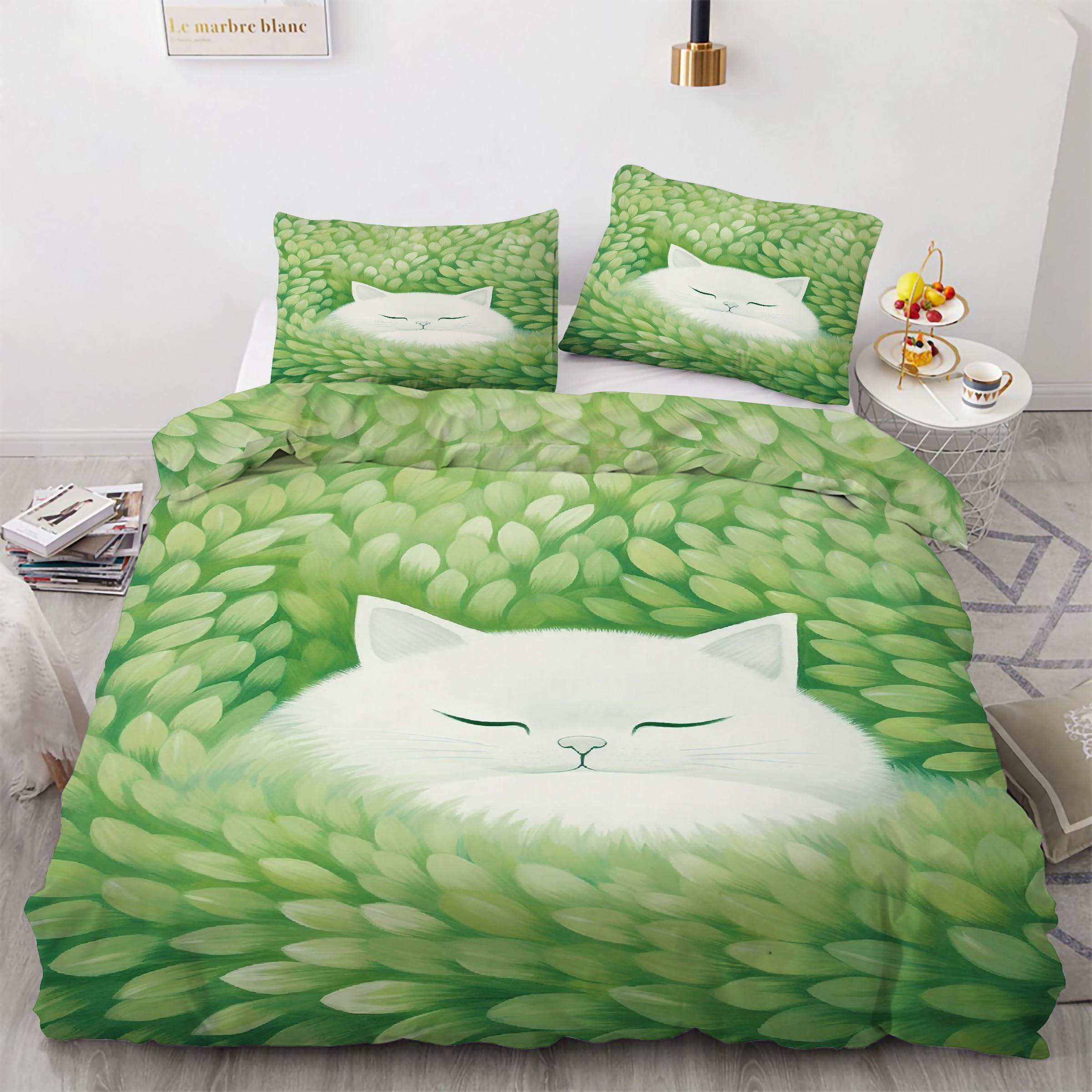 Housse de couette chat 240x260 pour une ambiance nature et cocooning dans votre chambre
