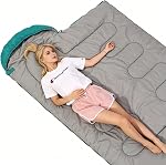 SWTMERRY- Sac de couchage 3 Saisons chaudes (été, printemps, automne) & Temps froid - Léger, imperméable à l'eau intérieur & Utilisation en plein air pour les enfants, adolescents & Adultes pour la randonnée, le backpacking et le camping