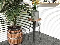 Vista 9 de ROTHLEY Patas de mesa de horquilla de 28 pulgadas, 3 varillas sólidas de metal para mesa, juego de 4 patas de escritorio resistentes con protectores