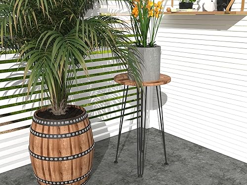 Miniatura 9 de ROTHLEY Patas de mesa de horquilla de 28 pulgadas, 3 varillas sólidas de metal para mesa, juego de 4 patas de escritorio resistentes con protectores