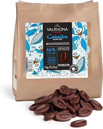 Valrhona Cara be Baking Chocolate Chips 66%, 1 kg