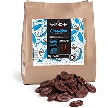 VALRHONA - Bag 1 kg Cara be 66% - Dark Chocolate - Bag Beans - 1 kg