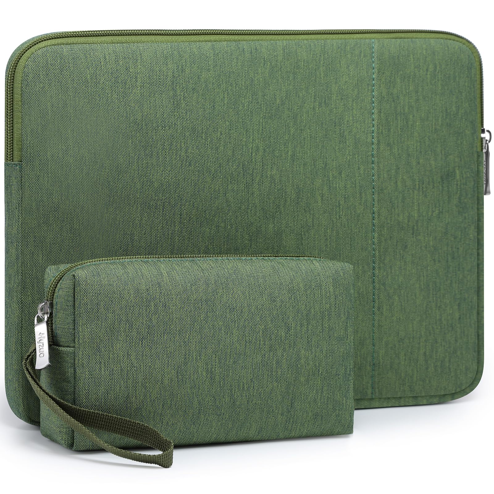 HYZUO 14-15 Pulgadas Funda Bolsa Portátil para MacBook Air 15 M5/M4/M3/M2 A3448 2026-2023, MacBook Pro 15, XPS 14/15 Plus, 15" Surface Laptop, Funda para 14" HP Lenovo ThinkPad Asus Acer, Verde Hierba
