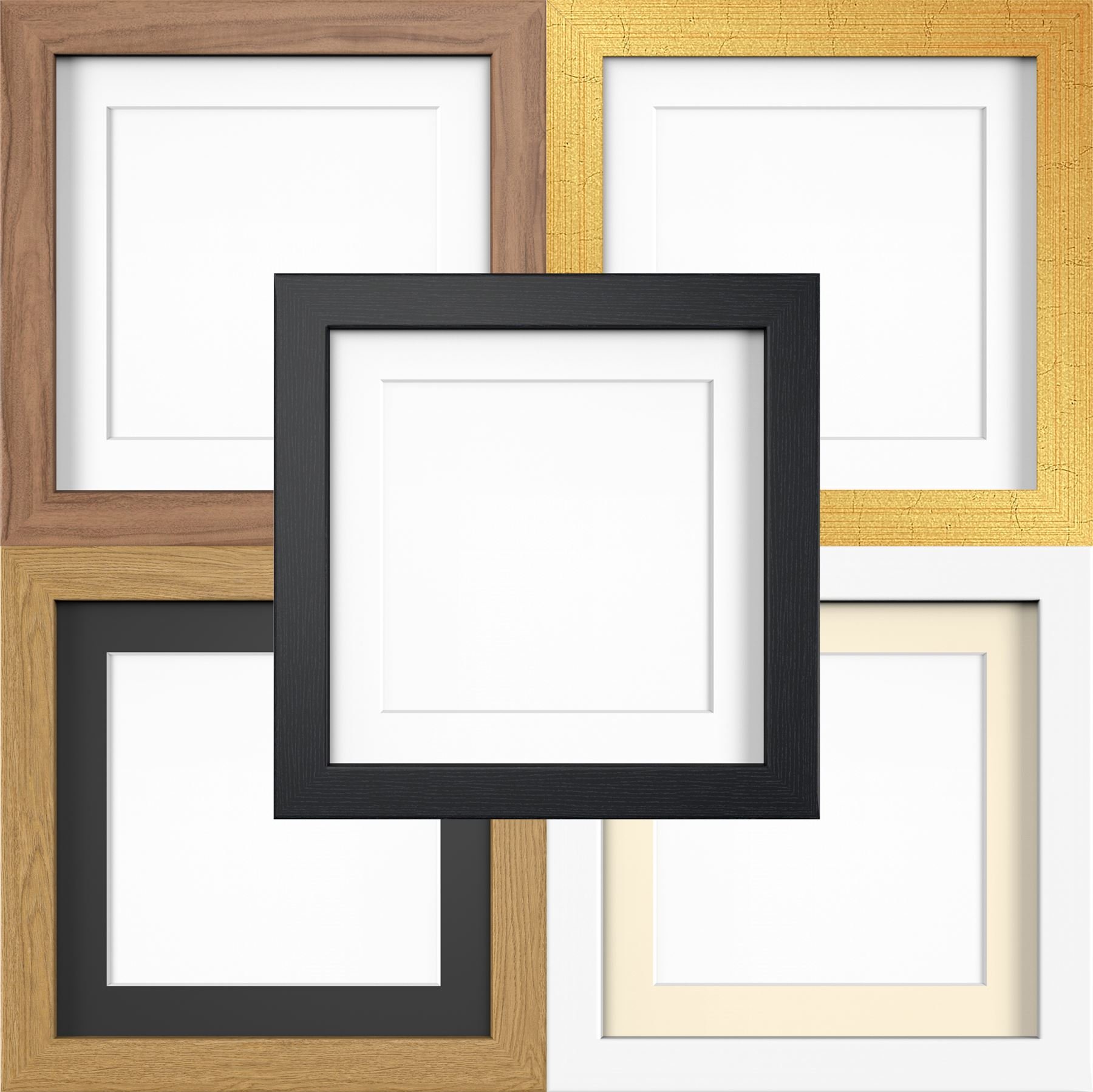 30X30 OAK MODERN WIDE PHOTO PICTURE POSTER FRAME WITH IVORY 28X28 MOUNT