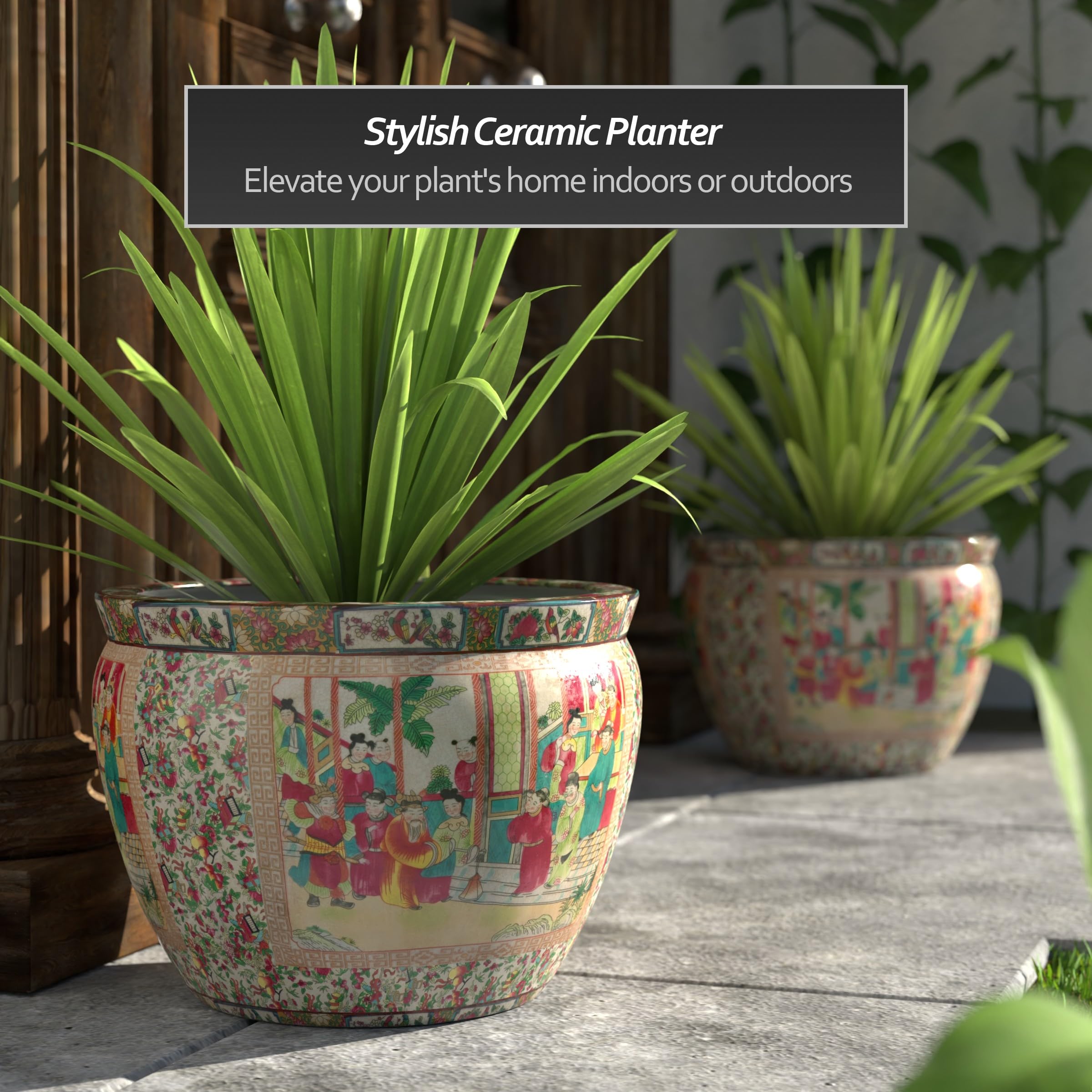 鉢　置物 Amazon.com : Red Lantern Large 18