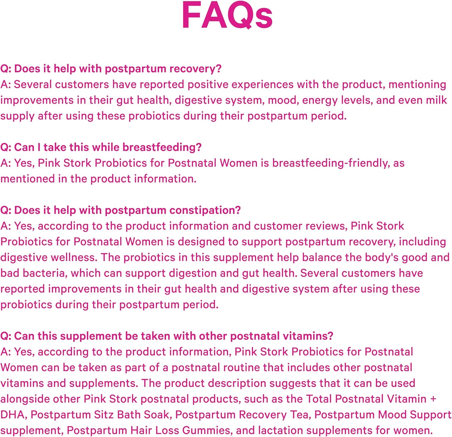 Pink Stork Probiotics for Postnatal Women - 30 Billion CFUS with Ashwagandha and Chamomile, Postpartum Essentials for Hormone Balance, Mood Support, Gut Health, Digestive Wellness, 30 Capsules - Image 8