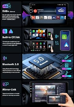 Autoradio Android 9 Pouces Pour Citroën Berlingo 2015-2018 / Peugeot Partner 2008-2019 - 2Go/64Go, CarPlay/Android Auto, GPS, Wi-Fi
