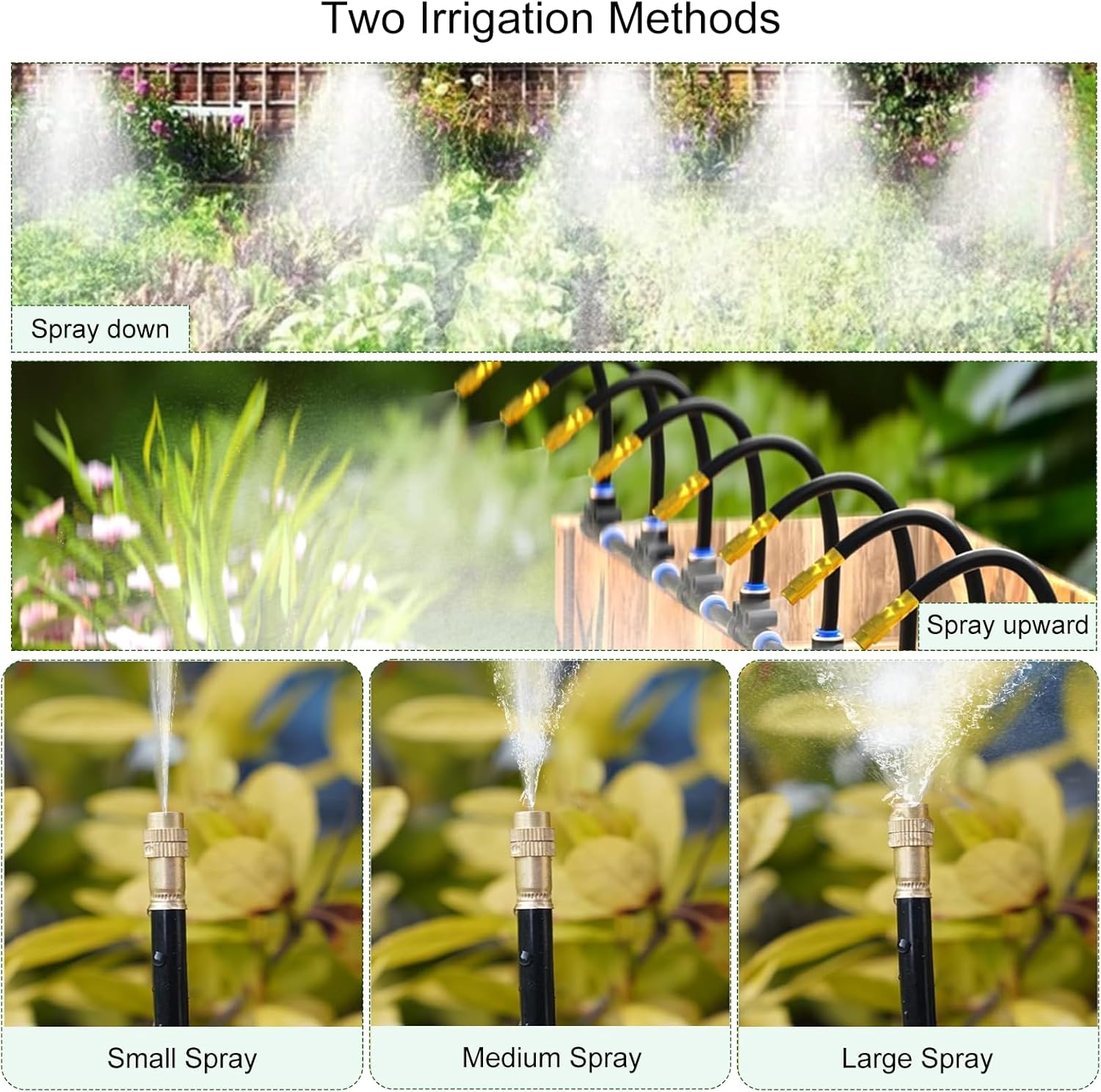 Walk-in Greenhouse with Watering System, 10x7x7 FT Heavy Duty Tunnel Green House for Outdoors Gardening Plants, Protable Plastic Cover Hot House with Metal Frame