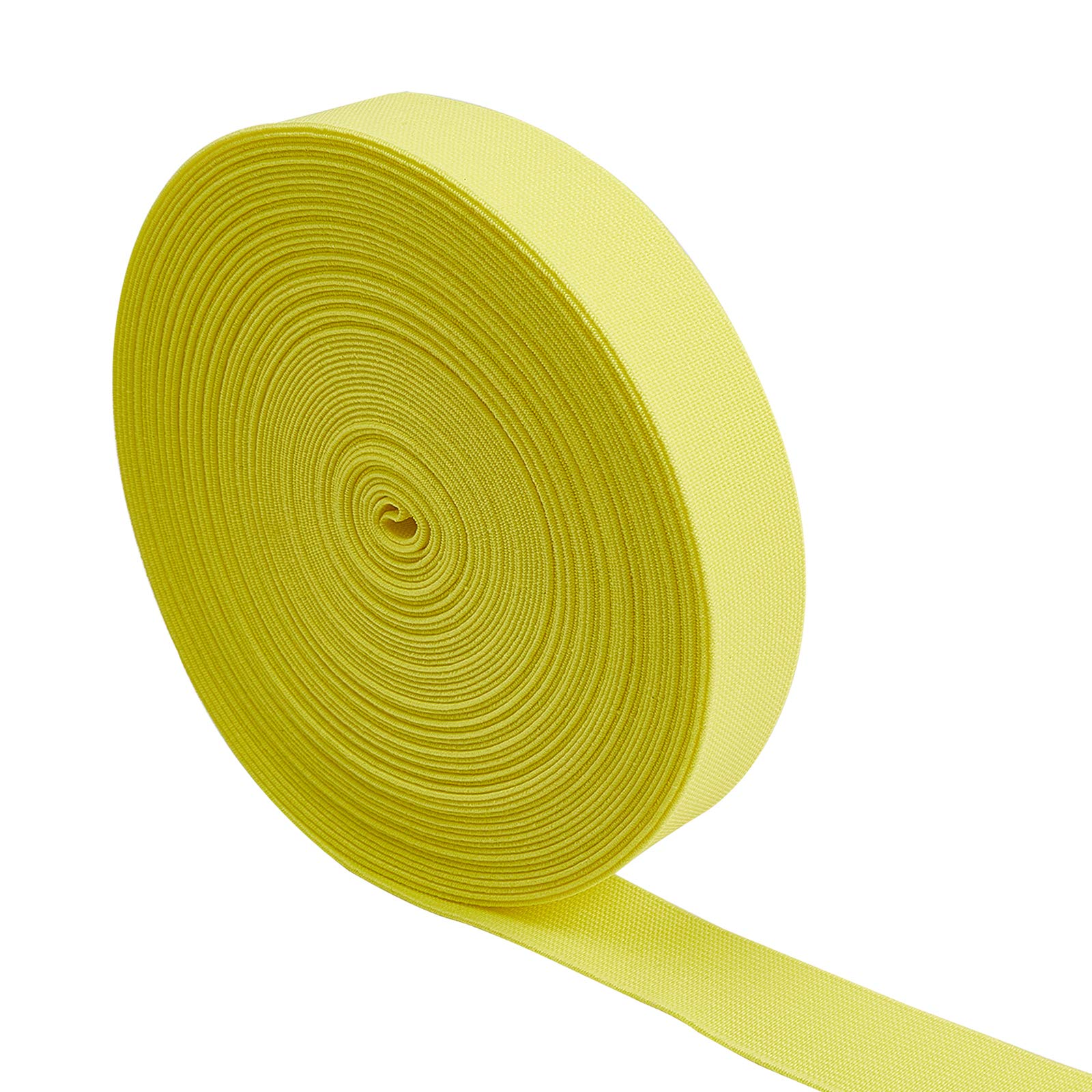 SUPERFINDINGS 17.5 Yard Fascia Elastica Piatta Ultra Larga e Spessa Fascia Elastica Lavorata A Maglia Ad Alta Elasticità per Elastici per Capelli Accessori per Cucito, Giallo Champagne 1.18 Pollice