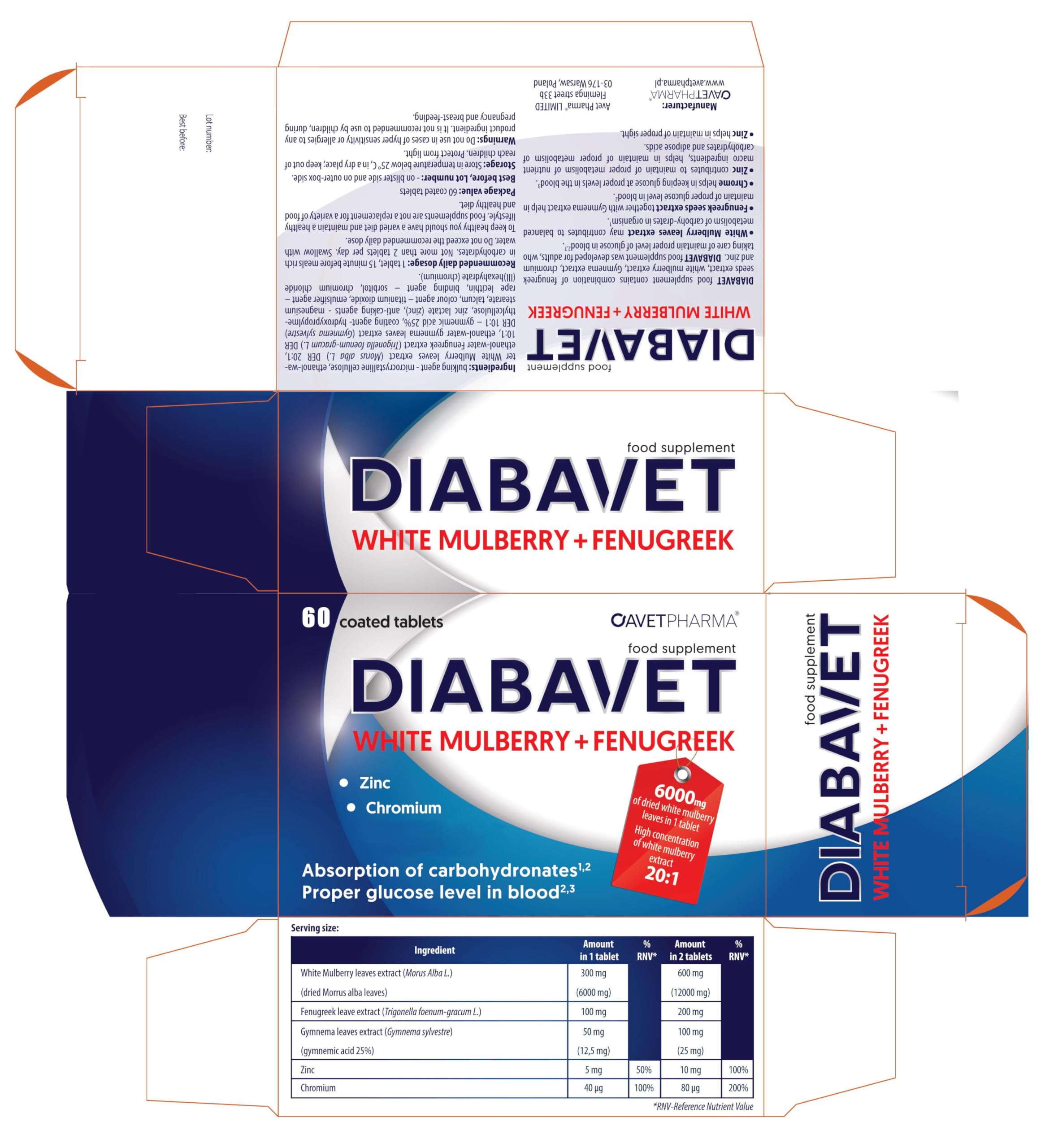 Foglie di gelso ad alto dosaggio, 600 mg per compressa, semi di fieno greco, zinco, cromo, 60 compresse, 1/2 tabl. 300 mg, per il metabolismo dello zucchero, zucchero normale, abbassare, tè, capsule