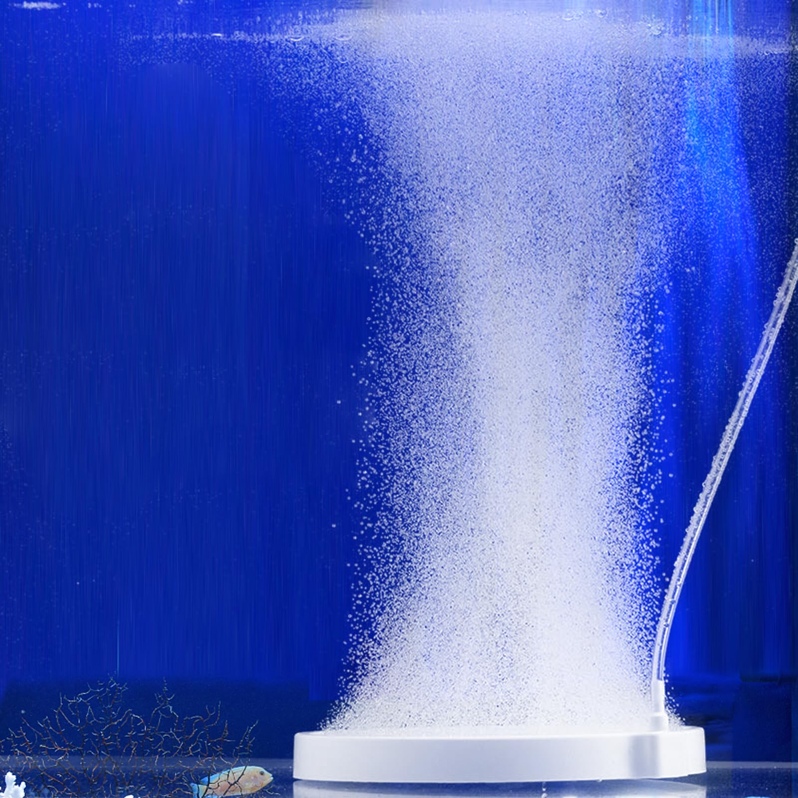 UPETTOOLS Air Stones for Fish Tank - 3.2 Inch Aquarium Bubbler Stone Dissolved Oxygen Diffuser, Super Quiet Nano Airstone Aerator Stone with Airline Tubing for 30 to 70 Gallon Tanks