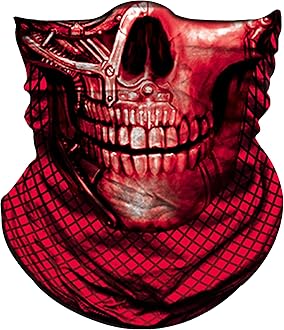 Obacle Skull Face Mask Half for Dust Wind Sun Protection Seamless 3D Tube Mask Bandana for Men Women Durable Thin Breathable Skeleton Mask Motorcycle Riding Biker Fishing Cycling Sports Festival