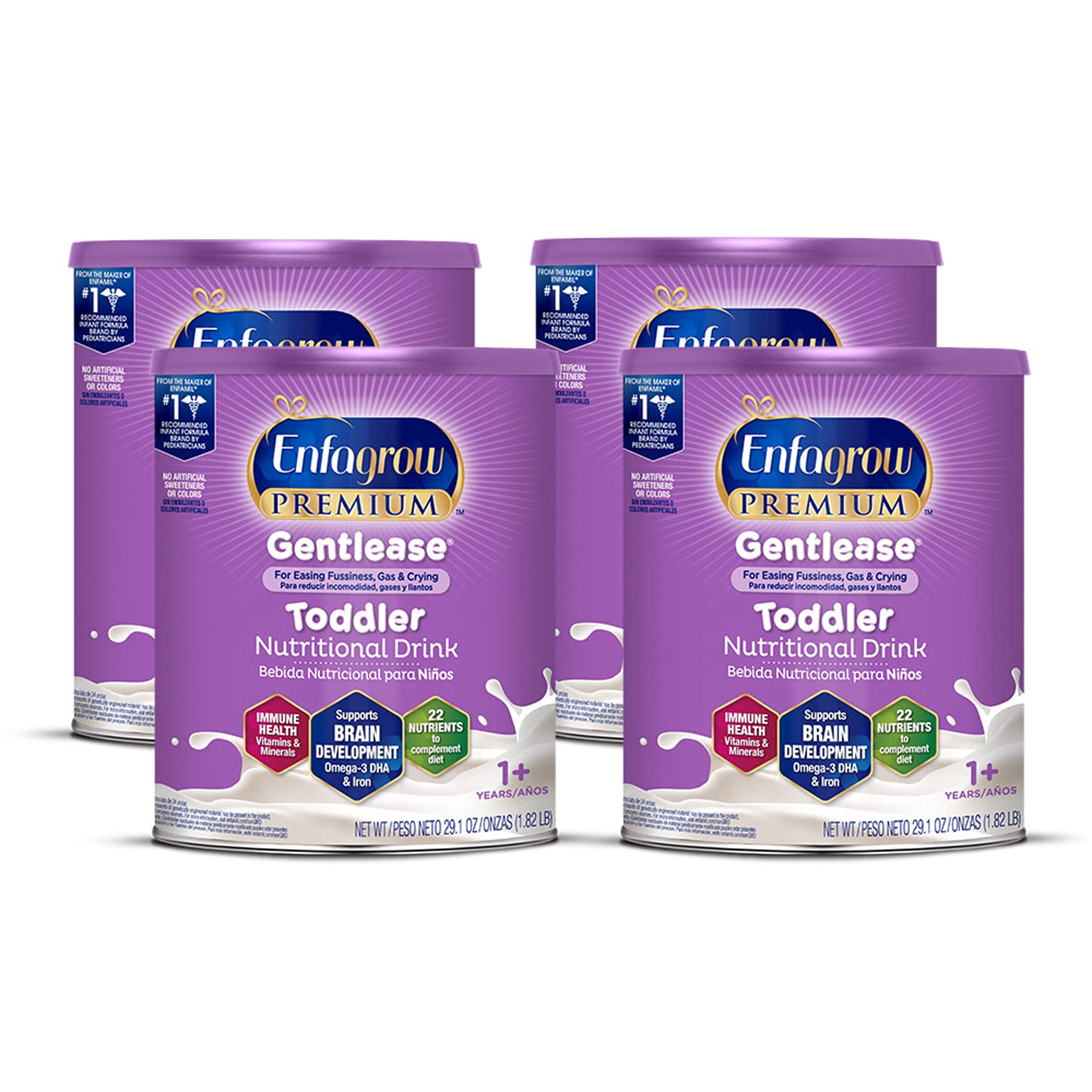 Enfagrow Premium Gentlease Toddler Nutritional Drink, Omega-3 DHA for Brain Support, Prebiotics & Vi