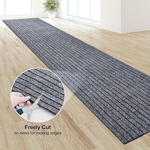 Miniatura 8 de BESTVUE Alfombras de pasillo de 2 x 6 pies con parte trasera de goma, alfombra antideslizante para interiores y exteriores, alfombra de pasillo de