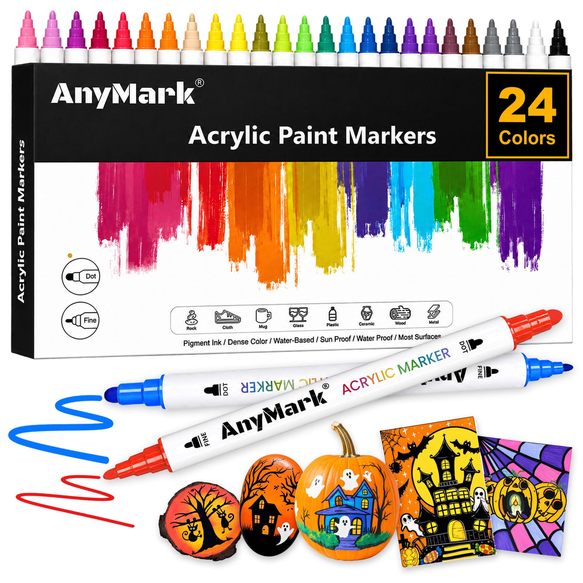AnyMark Acrylic Paint Markers - 24 Colors -8
