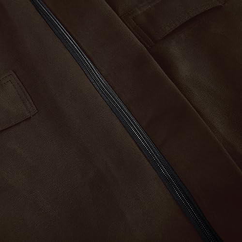 Miniatura 4 de Lumaland Funda exterior de microgamuza de lujo para puffs, lavable a máquina, funda para puf de 6 pies con incrustaciones en funda gris oscuro e