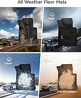 Vista 42 de 3W Alfombrillas de suelo aptas para Benz E-Class 2017-2023 TPE para todo tipo de clima, ajuste personalizado para E300, E320, E400, E350, E63, E550