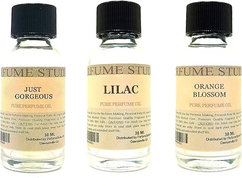 Miniatura 55 de Juego de 3 aceites aromáticos para hacer perfumes, 3 unidades de 1 onza cada uno para hacer jabones, velas, bombas de baño, lociones, aerosoles