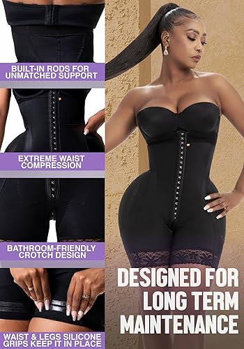 Miniatura 4 de Snatched Body Stage 3 Strapless Faja High Compression Shapewear Bodysuits for Women Fajas Colombianas Moldeadoras