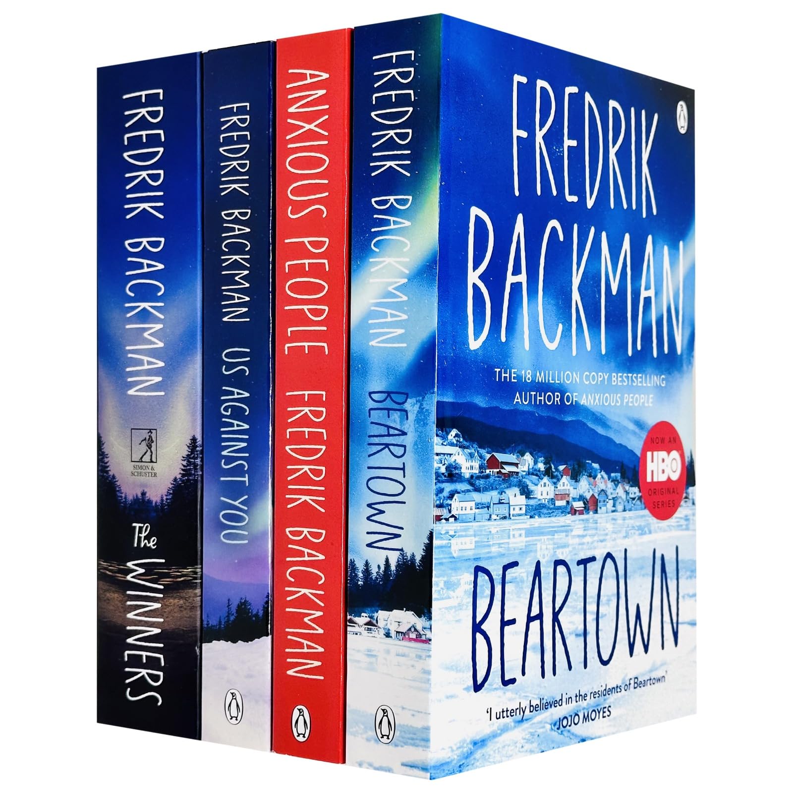 Fredrik Backman Beartown Collection 4 Books Set (The Winner, Us Against You, Beartown, Anxious People) Paperback – 1 Jan. 2023
