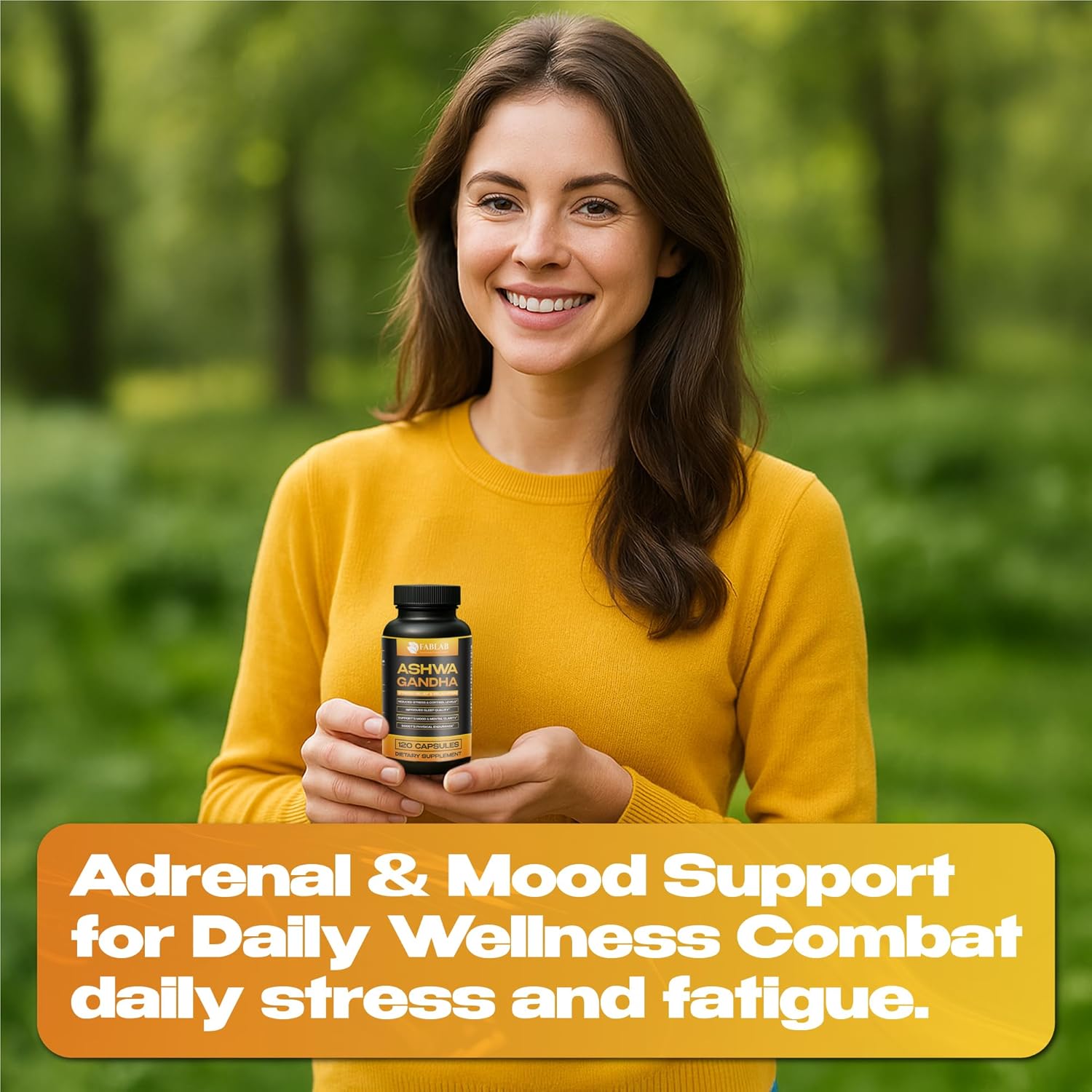 Ashwagandha, GABA & Magnesium Glycinate Supplement 120 Capsules Natural Stress Relief, Mood Support & Relaxation Sleep Aid & Adrenal Support Non-GMO - Image 6