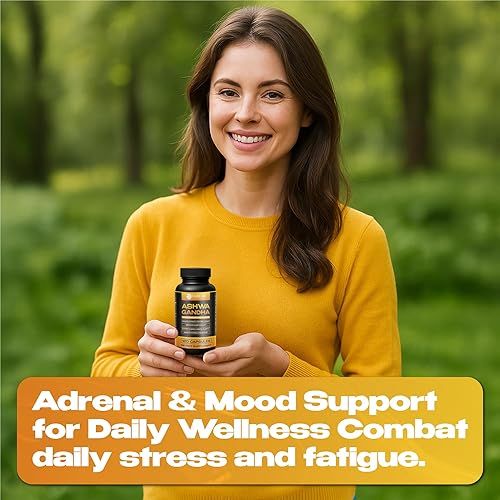 Miniatura 6 de Ashwagandha, GABA y suplemento de glicinato de magnesio - Alivio natural del estrés, apoyo del estado de ánimo y relajación - Ayuda para dormir