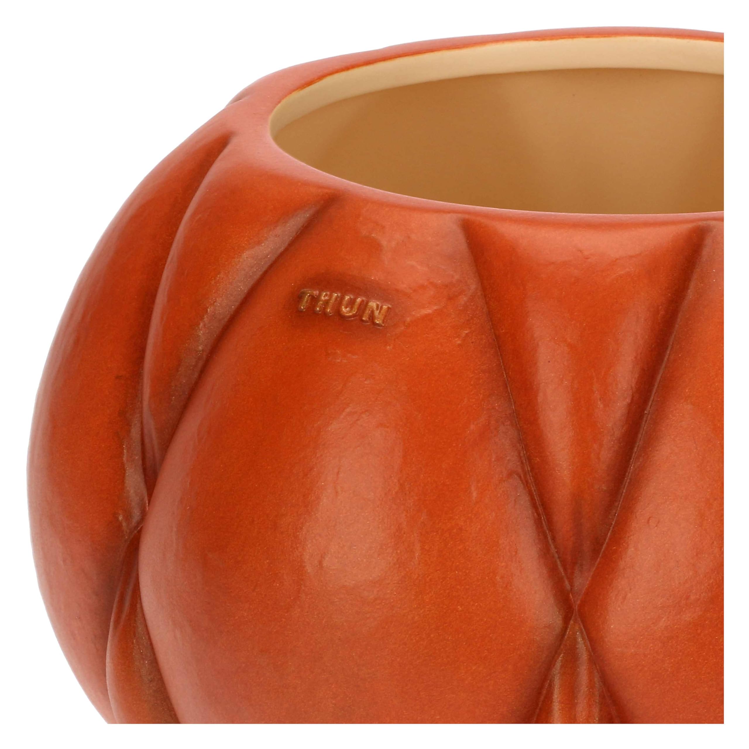 THUN - Cachepot medio- ceramica - Collezione Plumè - 23 x 23 x 14,7 cm