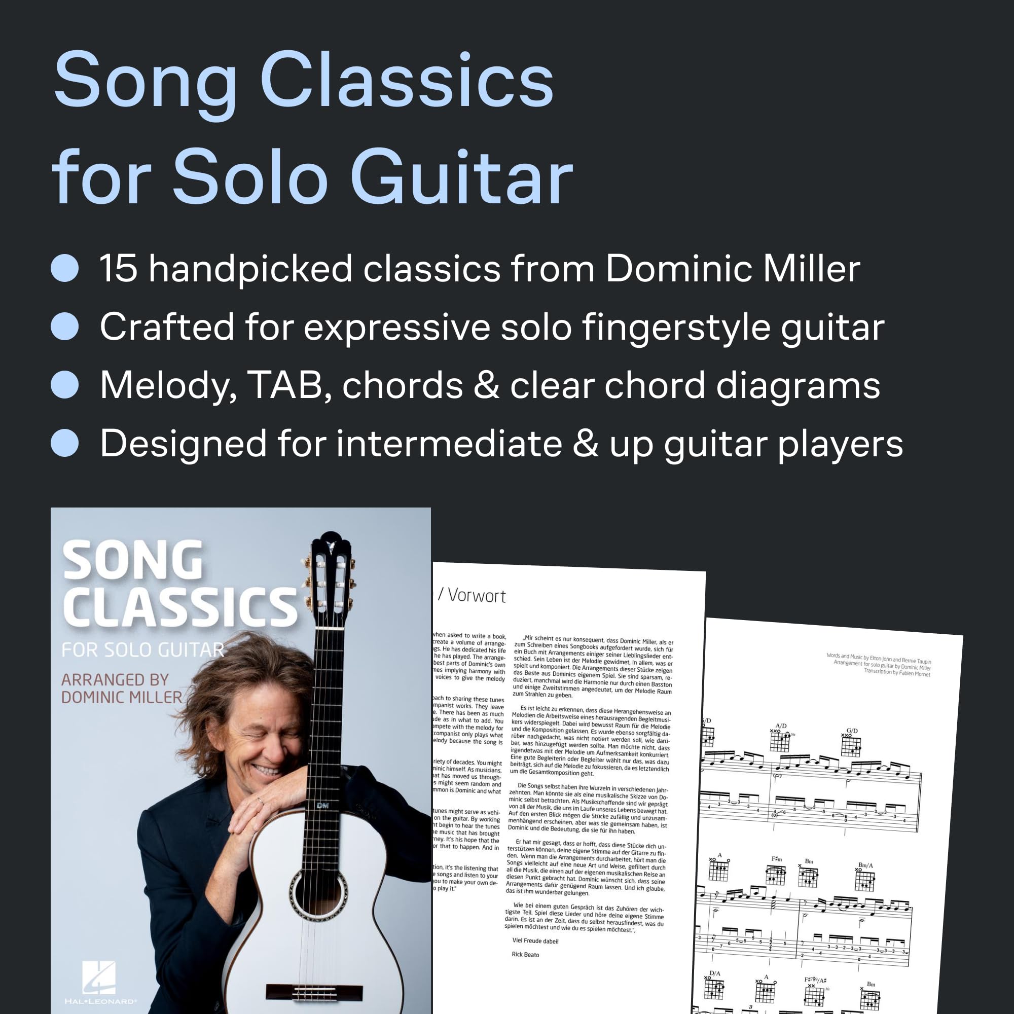 Song Classics for Solo Guitar - Arranged by Dominic Miller
