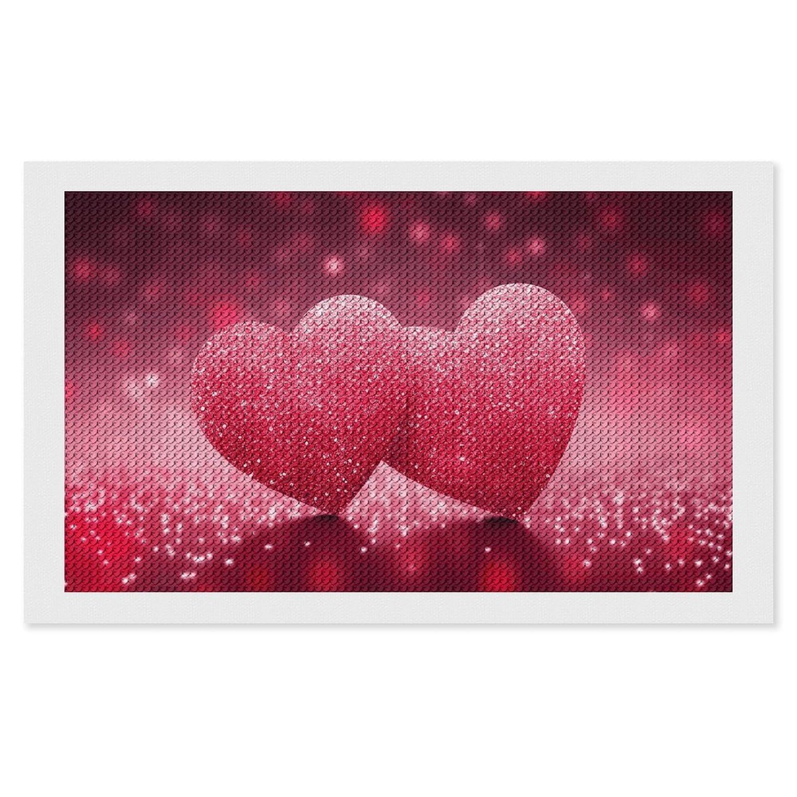 NONHAI Diamond Painting Kits for Adults - DIY Diamond Art Kits for Beginners - Full 5D Paint Drill Diamond Dots Paintings- Heart Diamonds Pictures Gem Art and Craft Wall Decor 12"x20"